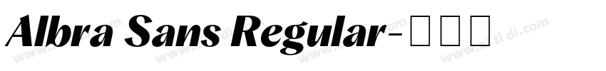 Albra Sans Regular字体转换